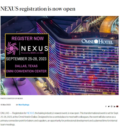 BACK TO ALL NEWS NEXUS registration is now open