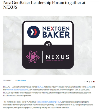 NextGenBaker Leadership Forum to gather at NEXUS